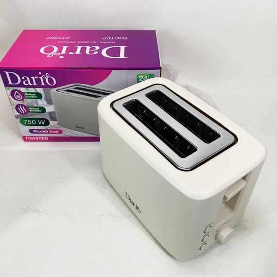 Электрический тостер на 2 отделения DARIO DT1007 750 Вт, Тостер хорошего качевства ZD-60 | Зображення 4