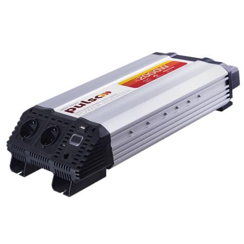 Перетворювач напруги PULSO/IMU-2020/12V-220V/2000W/USB-5VDC2.0A/мод.хвиля/клеми