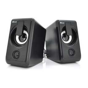 Колонки 2.0 Kisonli L-1010 для ПК і ноутбука, USB + 3.5mm, 2x3W, 20Hz- 20KHz, з підсвічуванням, Black, BOX, Q50