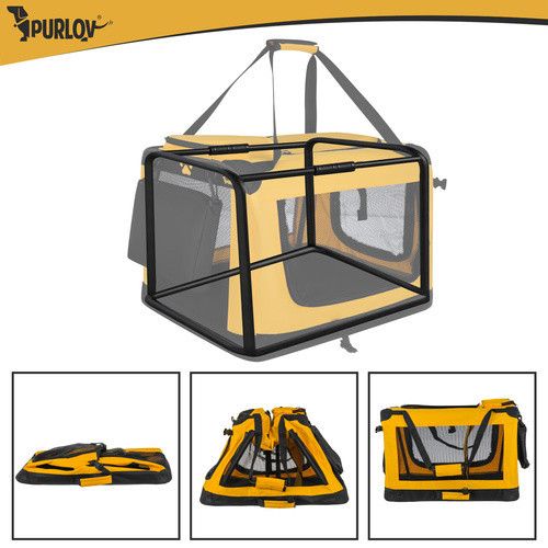 Сумка-переноска Purlov 27480 для собак і котів до 25 кг 60×42x44 см, складна з металевим каркасом | Зображення 8