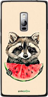 Чохол на OnePlus 2 Єнотик з кавуном "4605u-386-2448"