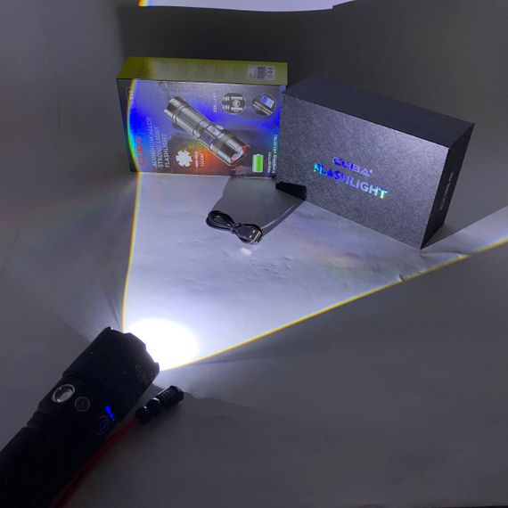 Портативный фонарь с функцией зарядки CB-B53-TG, Тактический сверхъяркий светодиодный фонарь AL-39 | Зображення 7