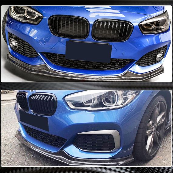 Накладка на передній бампер Lip V3 (для M-Sport 2015-2019, Карбон) для BMW 1 серія F20/21 рр | Зображення 4