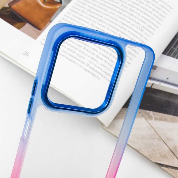 Чехол TPU+PC Fresh sip series для Xiaomi Redmi Note 13 4G Розовый / Синий | Зображення 4