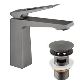 Смеситель для раковины Kroner KRP Ersel-GRP0110BV с донным клапаном (CV035472)