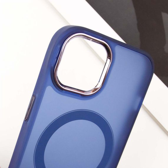 Чохол TPU+PC Lily with MagSafe для Apple iPhone 15 (6.1") Deep Navy | Зображення 4