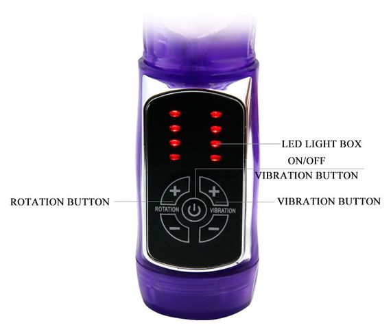 Вібратор із стимулятором клітора та функцією ротації BAILE - ENTHUSTASM COWBOY, 4 rotation functions 12 vibration functions, Sex | Зображення 8