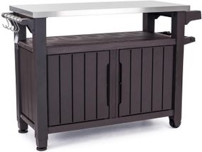 Стіл садовий Keter Unity XL 207 л для гриля та барбекю з місцем для зберігання коричневий 17202662