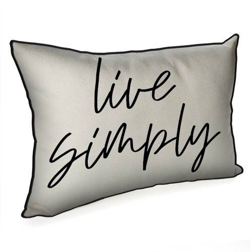 Подушка інтер'єрна з мішковини Live simply 45x32 см