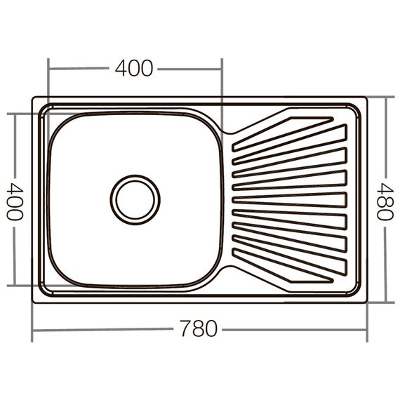 Майка кухонна Zerix Z7848-08-180D (decor) (ZX1605) | Зображення 1