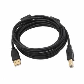 Кабель USB 2.0 AM / BM, 1.5m, 1 ферит, чорний, Пакет Q500