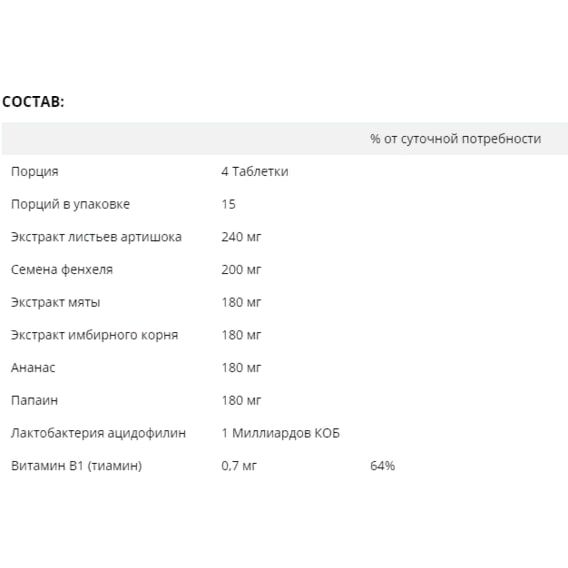 Пищеварительные ферменты Erbenobili DigesVin 60 Tabs | Зображення 2