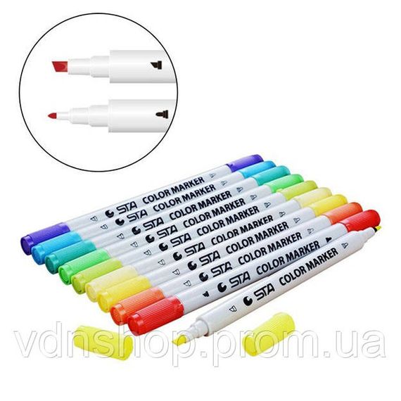 Двосторонні художні маркери для малювання, Набір професійних різнокольорових двосторонніх маркерів YG-29