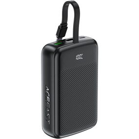 УМБ Acefast 20000mAh 22,5W PD,QC3.0 USB-A+USB-C In/Out,build-in cable M14 Black