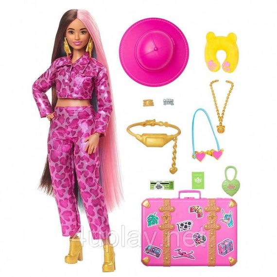 Игровой набор Кукла Барби Экстра Путешествие Сафари Оригинал Barbie Extra Fly Travel Doll Safari Look | Зображення 2