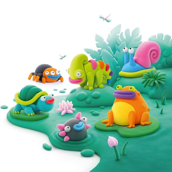 Меганабір самозатвердіючого пластиліну Екзотичні тварини ЛІПАКА 15025-UA01 | Зображення 3