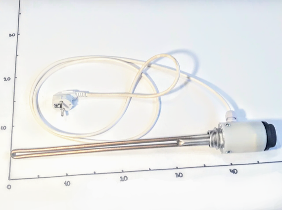 Тен для радіатора 1000W з різьбленням 1 "і терморегулятором (Україна) | Зображення 2