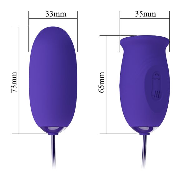 Гнучкий стимулятор віброяйце + стимулятор клітора PRETTY LOVE - Daisy Youth, BI-014749L sexstyle | Зображення 4