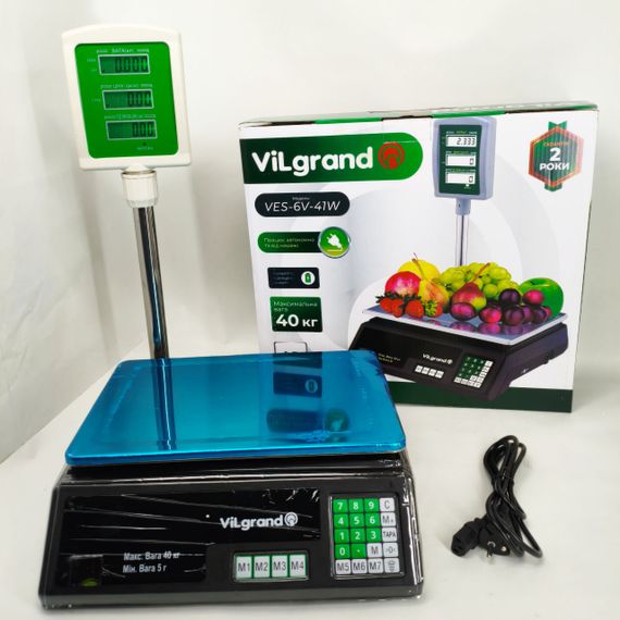 Весы электронные 50 кг торговые для магазина ViLgrand, Торговое оборудование весы для магазинов ZK-42 | Зображення 1