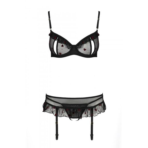 Сексуальний комплект з поясом для панчіх LOVELIA SET black L/XL - Passion, S/M | Зображення 4