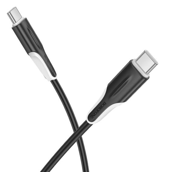 Дата кабель Borofone BX119 New Type-C to Type-C 60W (1m) Black | Зображення 1