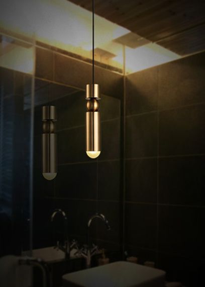 Люстра підвісна на 1 лампочку 26890 Латунь 40-180х10х10 см.