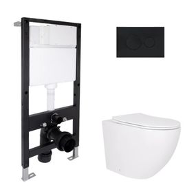Готовое решение Qtap для ванной комнаты: подвесной унитаз Robin Ultra Quiet 520x365x365 + комплект установки Standard (круглая