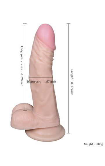 Фаллоимитатор Magic Dream Lifelike Rubber Dildo телесный на присоске Sex Aura | Зображення 4