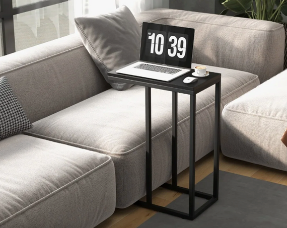 Журнальный столик Costway Vittsjo приставной в стиле Loft черный | Зображення 6