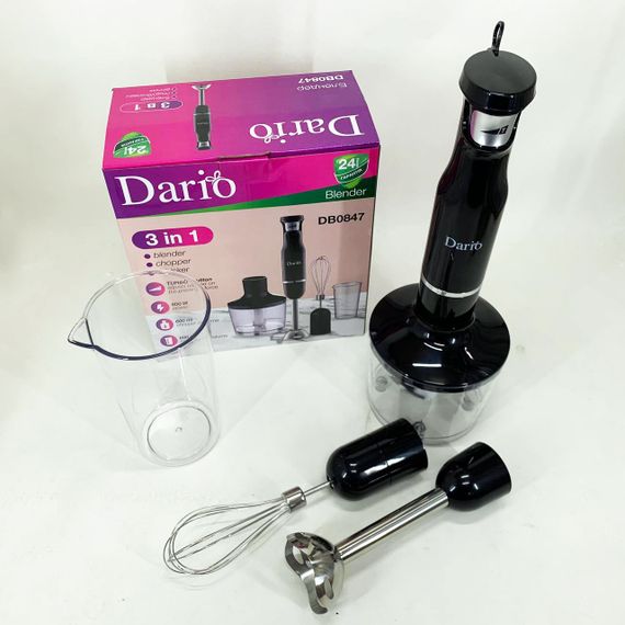 Занурювальний блендер для овочів Dario DB0847 800 Вт, Багатофункціональний блендер EL-41 | Зображення 9