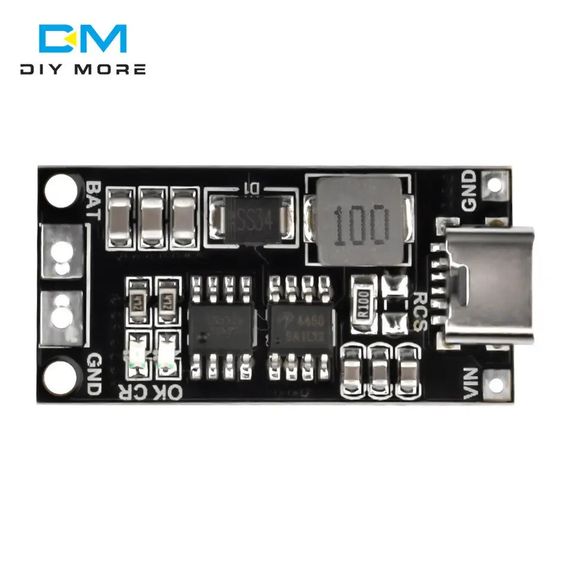 Плата BMS18650 Type-C для зарядки Li-Ion аккумуляторов с защитой Diymore 4S 2 A | Зображення 1