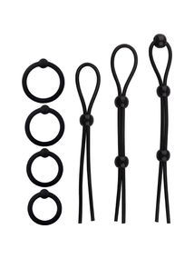 Набір ерекційних кілець (7 шт.) універсальний чорний 22577