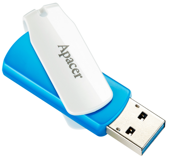 Flash Drive Apacer AH357 128GB USB 3.2 (AP128GAH357U-1) Blue/White | Зображення 1