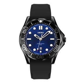 Чоловічий годинник Skmei 9276PBKBU Black-Blue Silicone Strap