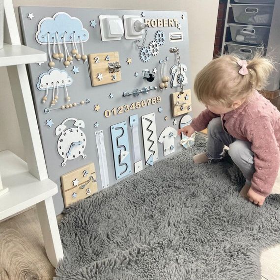 Розвиваюча іграшка Бізіборд TG173981888, 70х60 см, Блакитний | Зображення 1