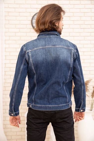 Джинсова куртка чоловіча, колір синій, 157R4606 | Зображення 3