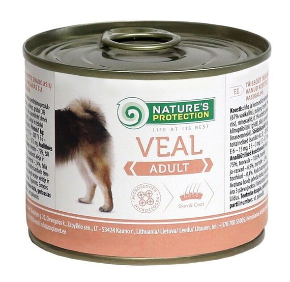 Корм Nature's Protection Adult Veal вологий з телятиною для дорослих собак всіх порід 200 гр
