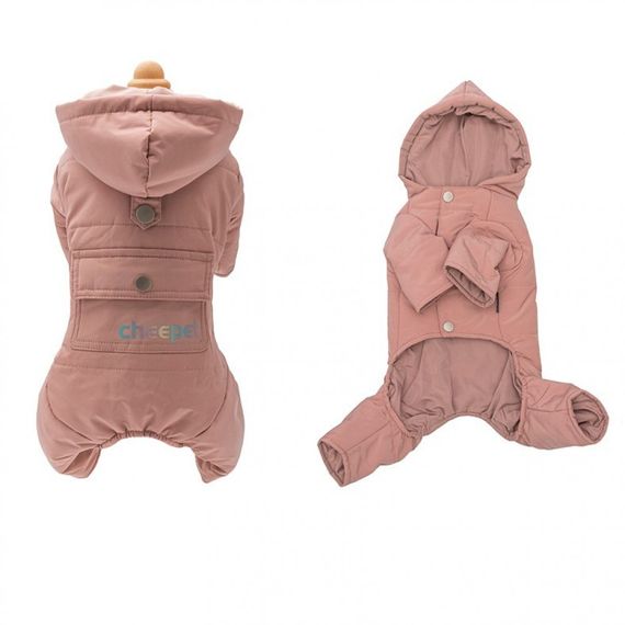 Зимний комбинезон для собак Cheepet "Карман" розовый | Зображення 3