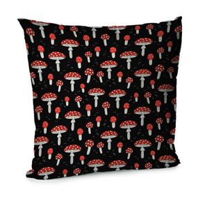 Подушка диванна з оксамиту Мухомори 45x45 см (45BP_24S008)