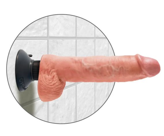 Вібратор із мошонкою на знімній присосці Sex Aura | Зображення 5