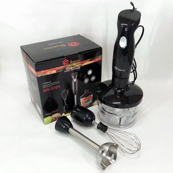 Блендер електричний занурювальний для дому DOMOTEC MS-5103 500 Вт, Блендер для супів і соусів JA-61 | Зображення 6