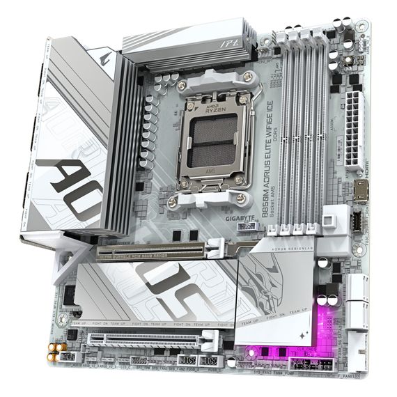 Материнська плата GIGABYTE B850M A ELT WF6E ICE (B850M AORUS ELITE WIFI6E ICE) | Зображення 2