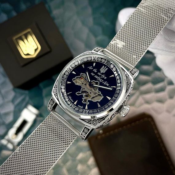 Чоловічий годинник Awarder 021-3D Де би не був Silver-Black Mesh | Зображення 4