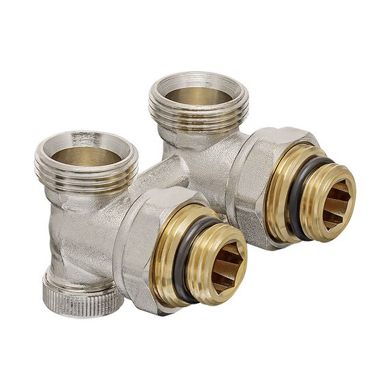 Комплект для нижньої підкл. радіатора Koer SET-21 - 1/2"x3/4" (кутовий) з термоголовкою ЗЗ (KR3173) | Зображення 4