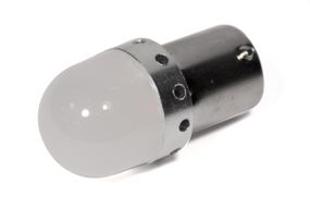 Світлодіодна лампа StarLight T25 15 діодів 4014 12 V 1 W WHITE матова лінза з металевим ободом