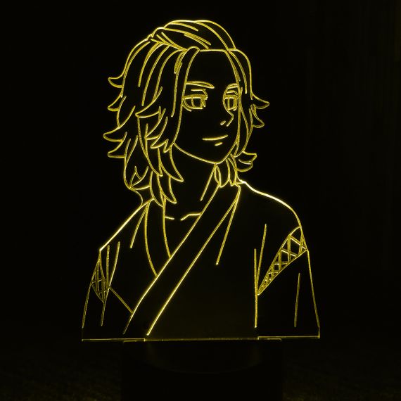 Акриловый светильник-ночник Манджиро Сано (Manjiro Sano) желтый tty-n000546