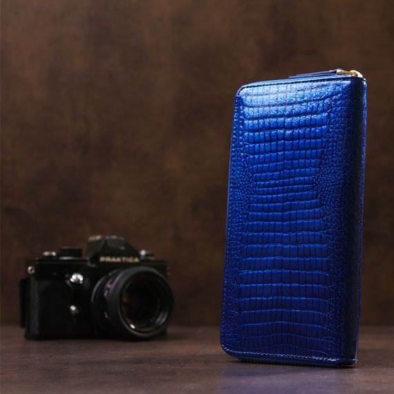 Кошелек женский ST Leather 18435 (S7001A) лакированный Синий | Зображення 6