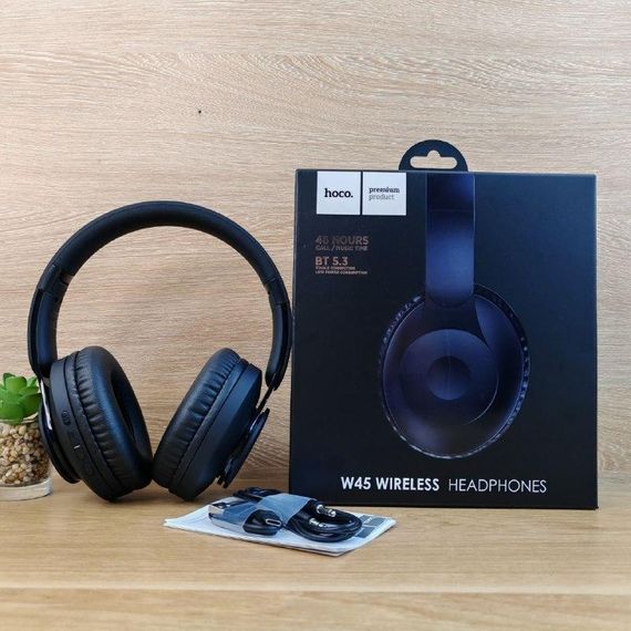 Бездротові блютус навушники з мікрофоном HOCO W45 синій | Зображення 3