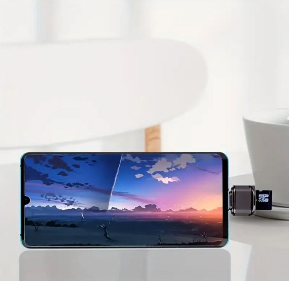 Компактний, високошвидкісний кардрідер Type-C → MicroSD/TF. Чорний | Зображення 2