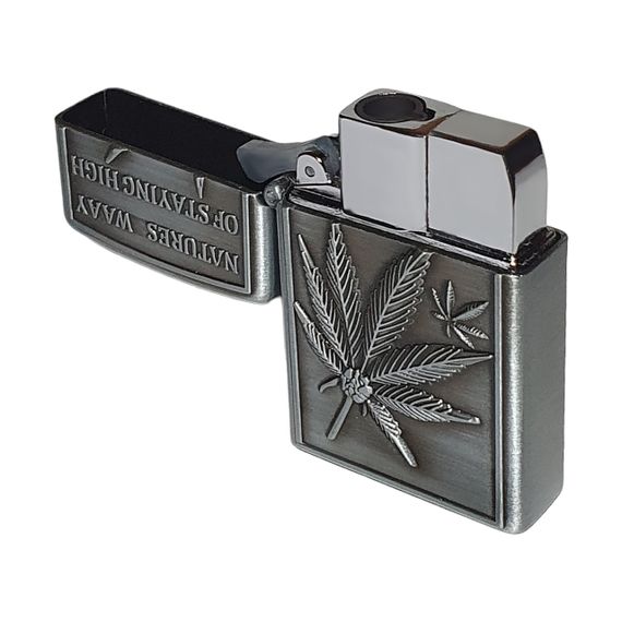 Газова Запальничка Метал "Листя Канабісу" | Зображення 2